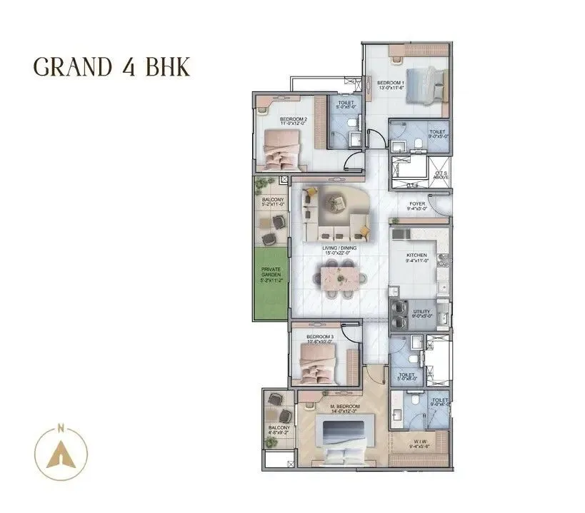 Sumadhura Edition Grand 4 BHK floor plan unit layout