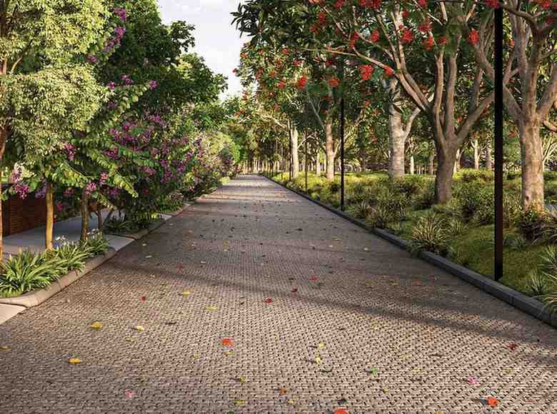 Palm avenue main road view at Sattva Doddaballapura Plots