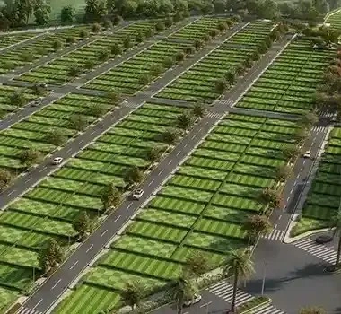 Aerial plot layout view of Sattva Green Groves Nelamangala