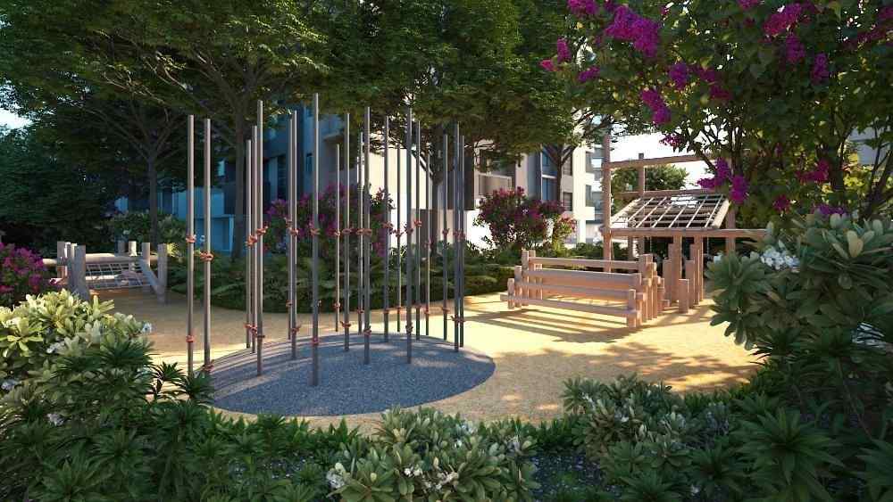 Children's play area at Suraksha Whispering Waves Begur
