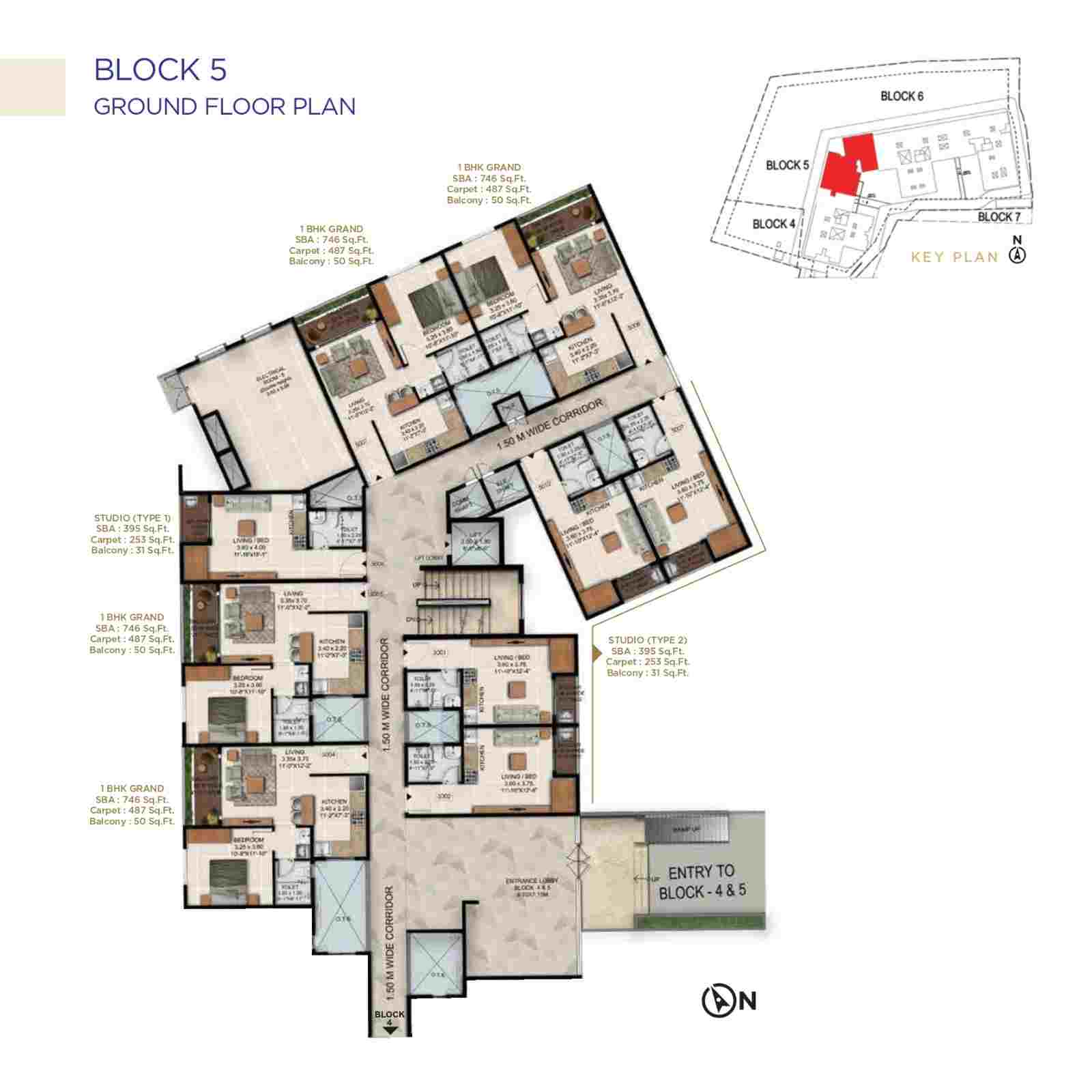 Sattva Simplicity Block 5 ground floor plan