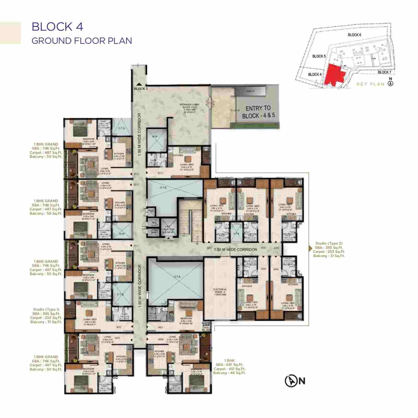 Sattva Simplicity Block 4 ground floor plan