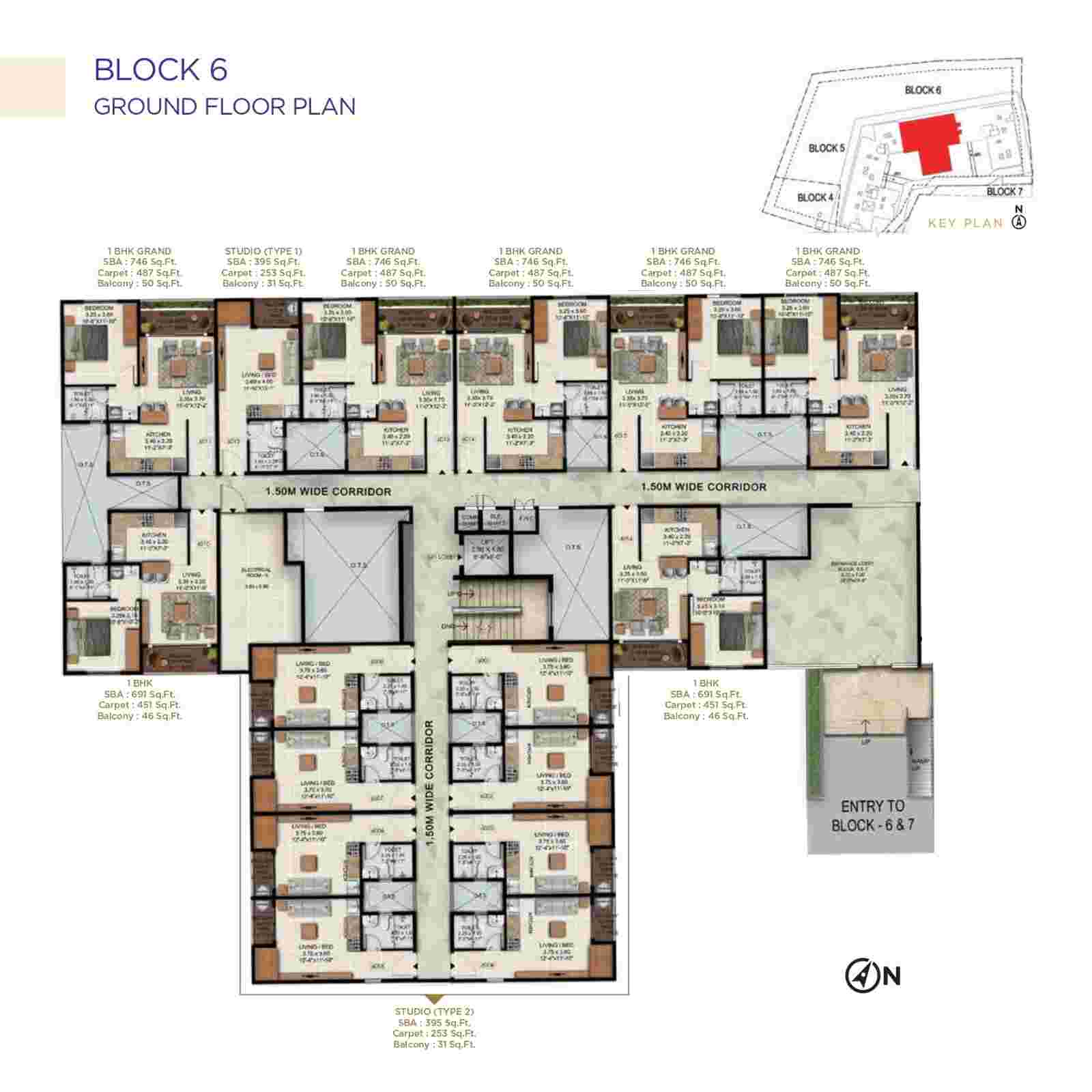 Sattva Simplicity Block 6 ground floor plan