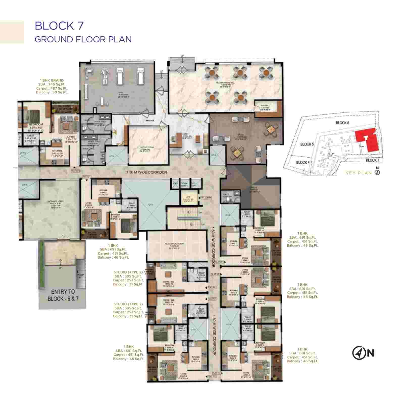 Sattva Simplicity Block 7 ground floor plan