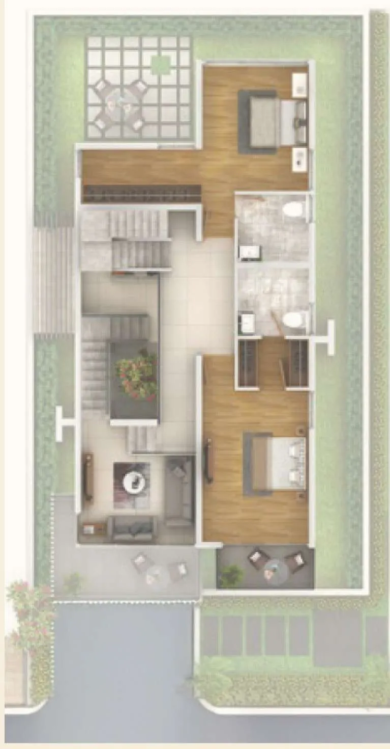 Svamitva Terravana regular west villa first floor plan