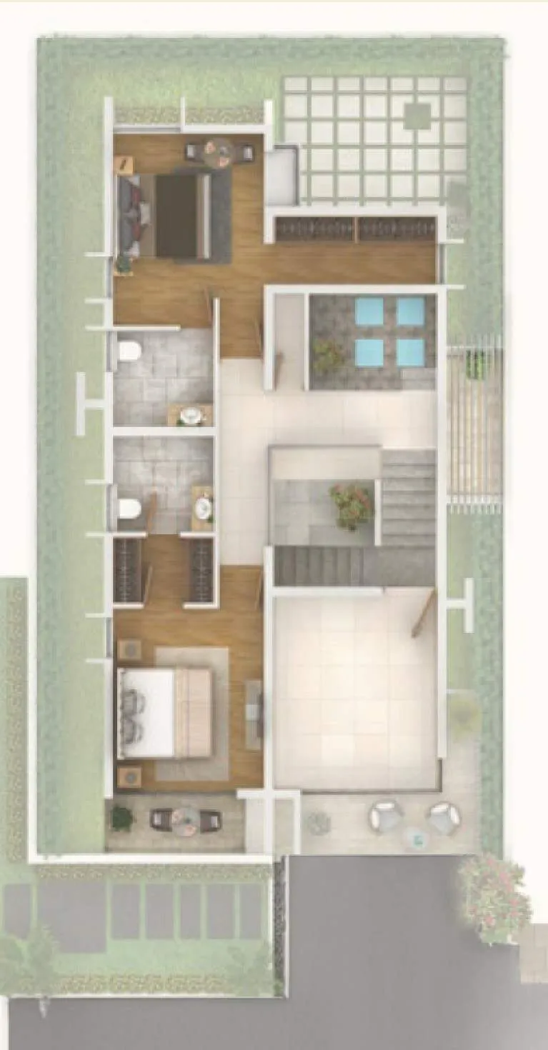 Svamitva Terravana regular east villa first floor plan