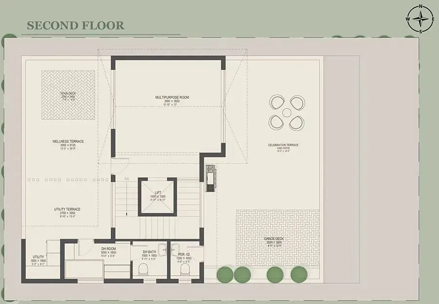 Nambiar Villas 4 BHK 4627 sqft second floor plan