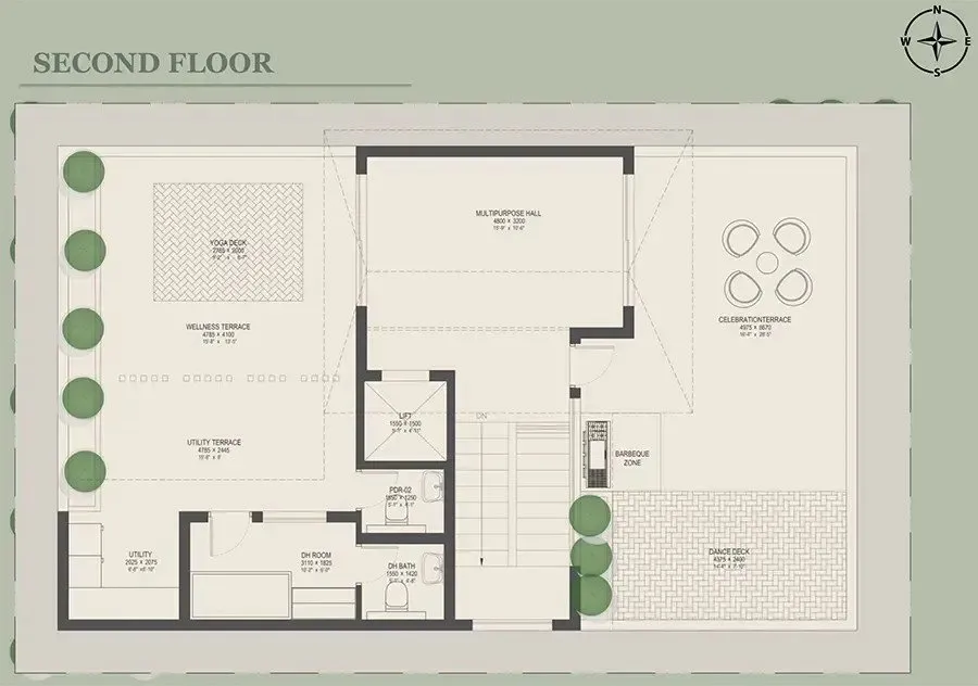 Nambiar Villas 4 BHK 3782 sqft second floor plan
