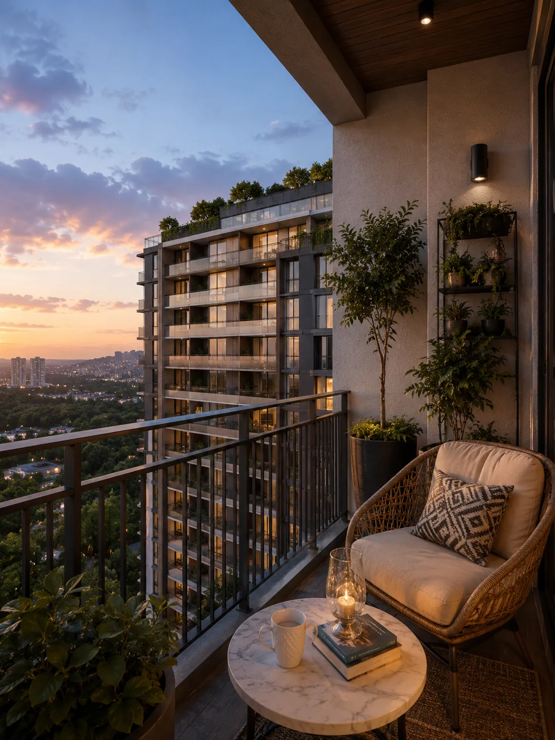 Apartment balcony view at Prestige Park Lane