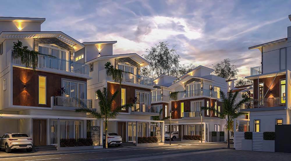 Villa elevation view at Sowparnika Life On The Green