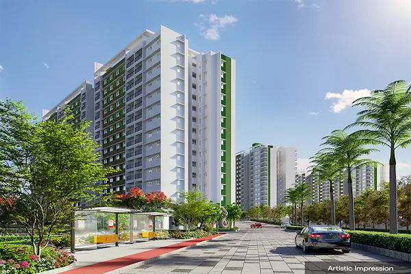 Apartment exterior view at Adarsh Rosewood Bellandur