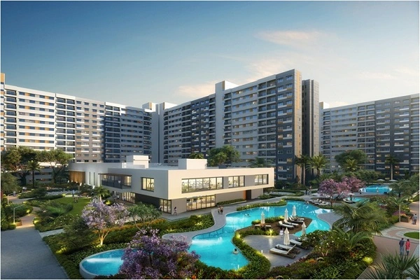 Low rise tower view at Adarsh Rosewood Bellandur
