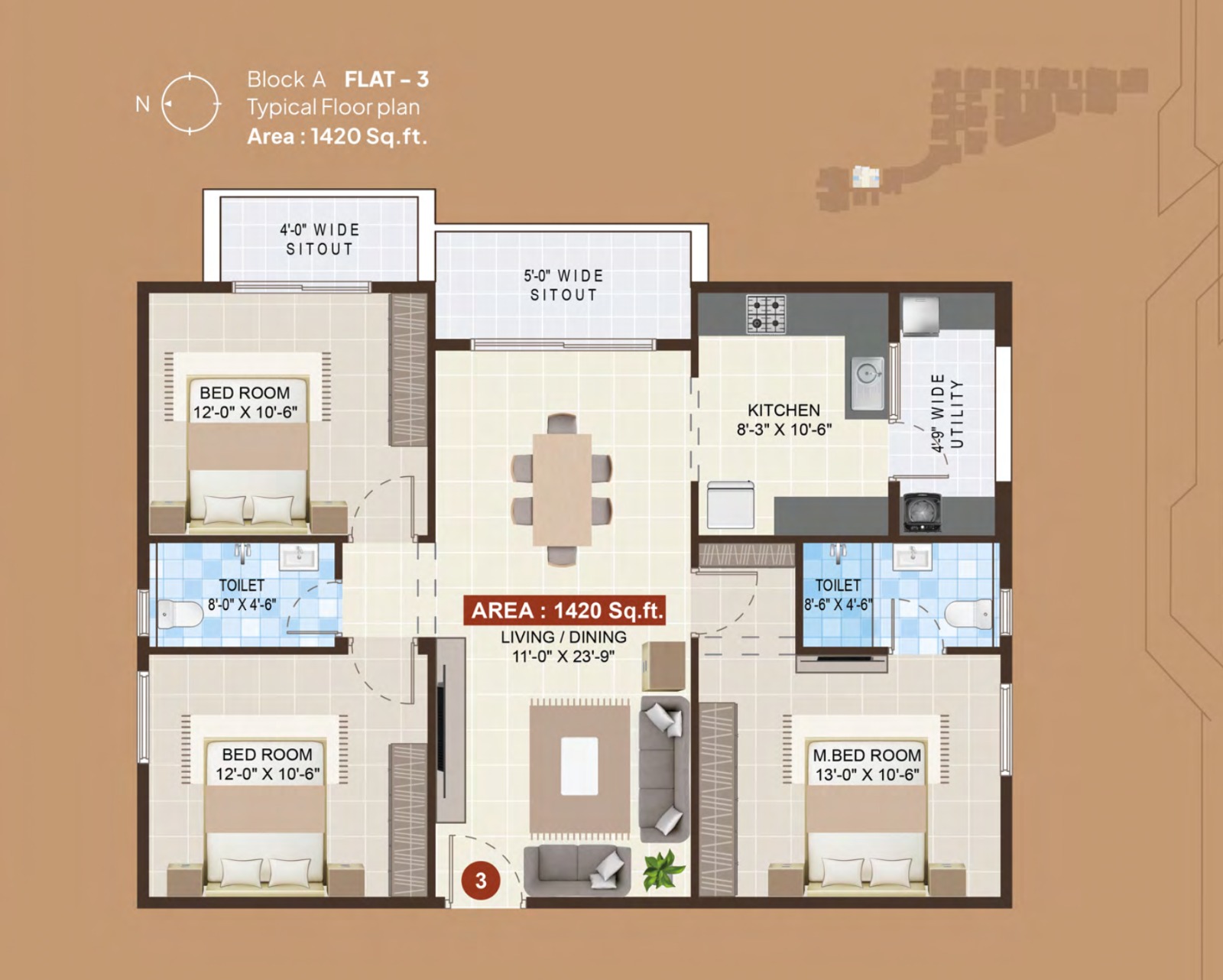 Mohan Tritone apartment floor plan Gunjur Bangalore