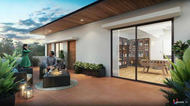 Row villa elevation view at Shriram Chirping Grove Sarjapur