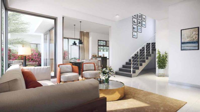 Villa exterior with private terrace at Shriram Chirping Grove
