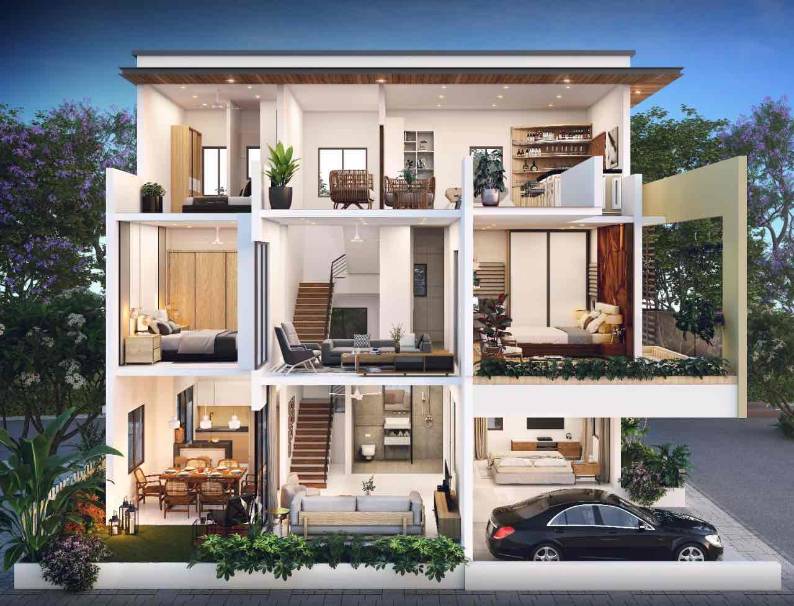 Row villa cluster at Shriram Chirping Grove Sarjapur Road