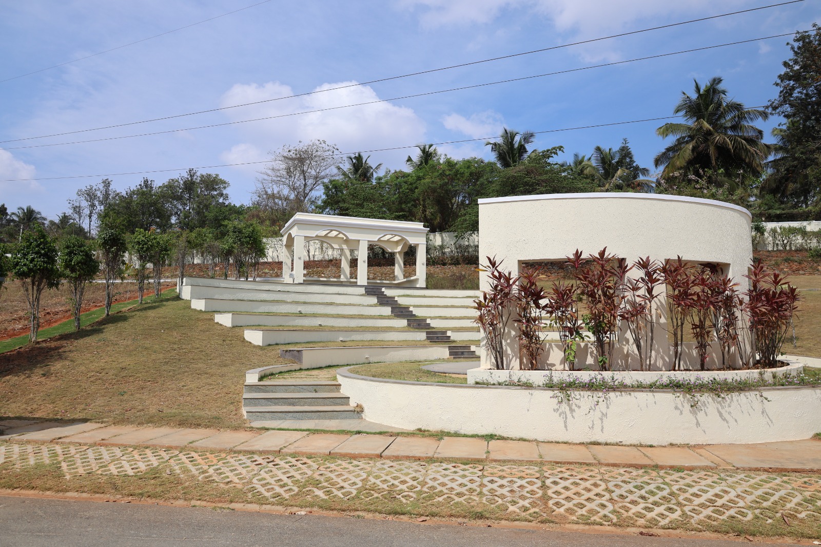 Amphitheatre and gazebo at SLV Sri Krishna Villas Kaggalipura