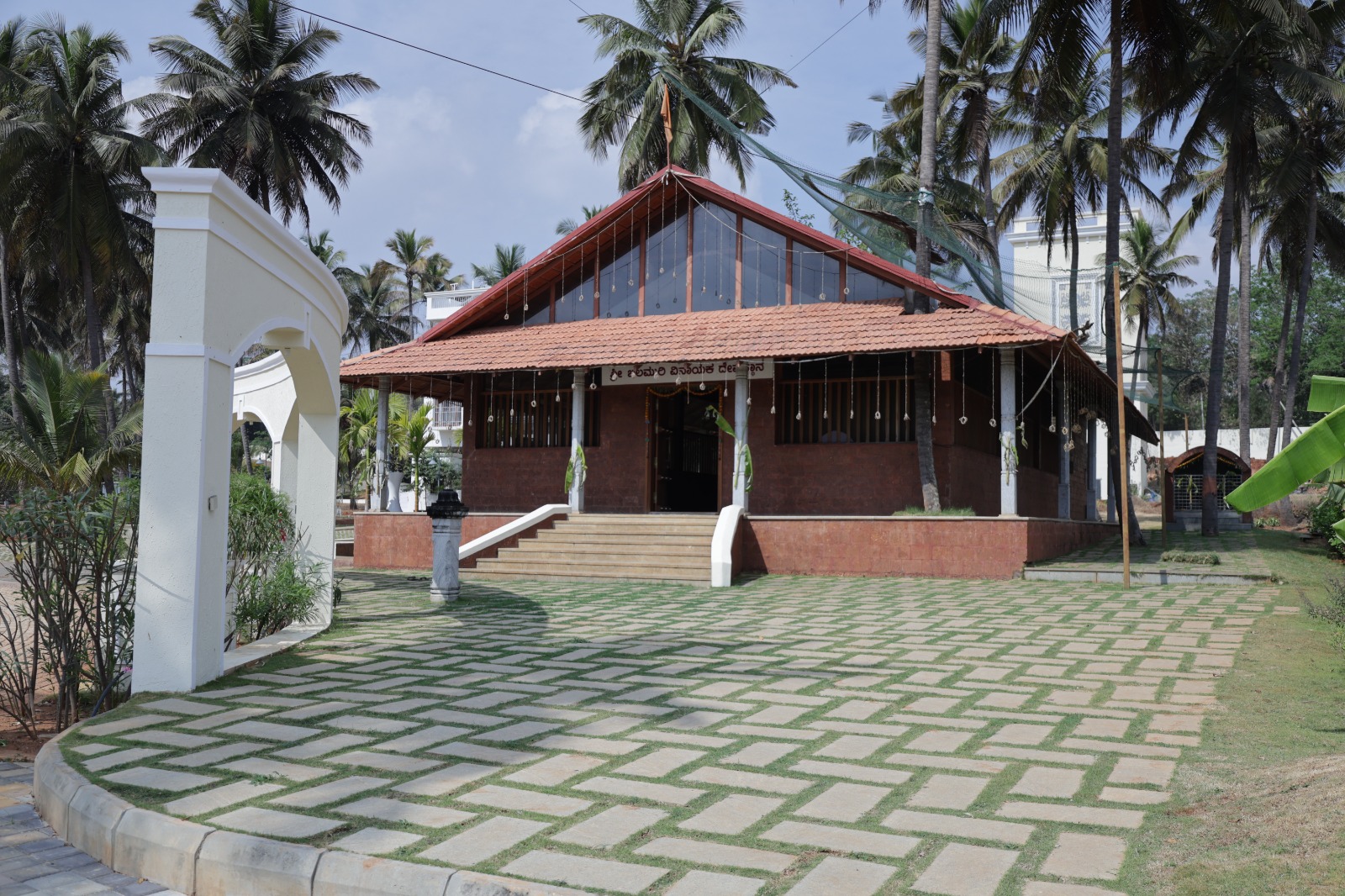 On site temple at SLV Sri Krishna Villas Kaggalipura