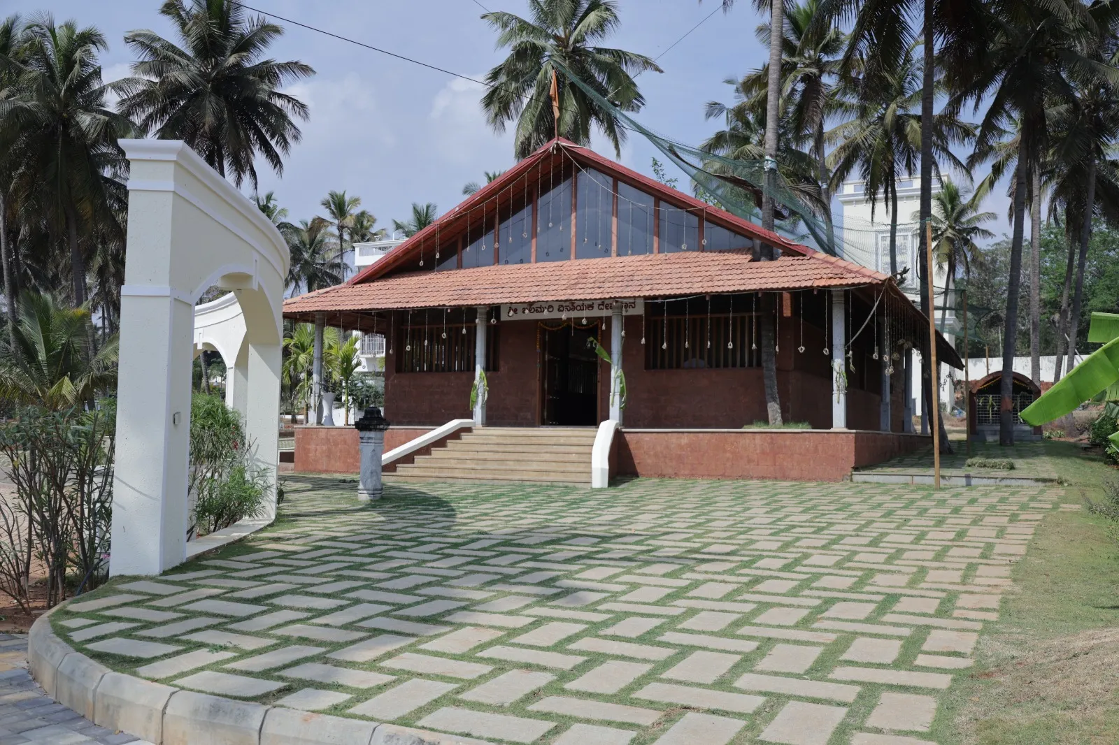 On site temple at SLV Sri Krishna Villas Kaggalipura