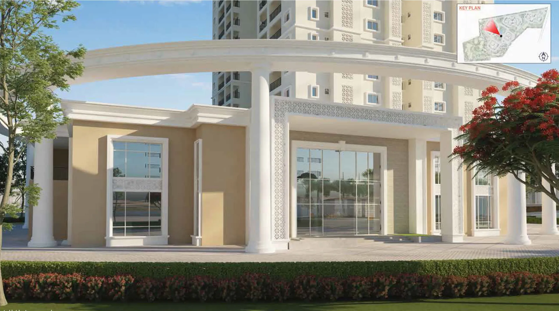 Clubhouse and amenity view at Prestige Waterford Whitefield