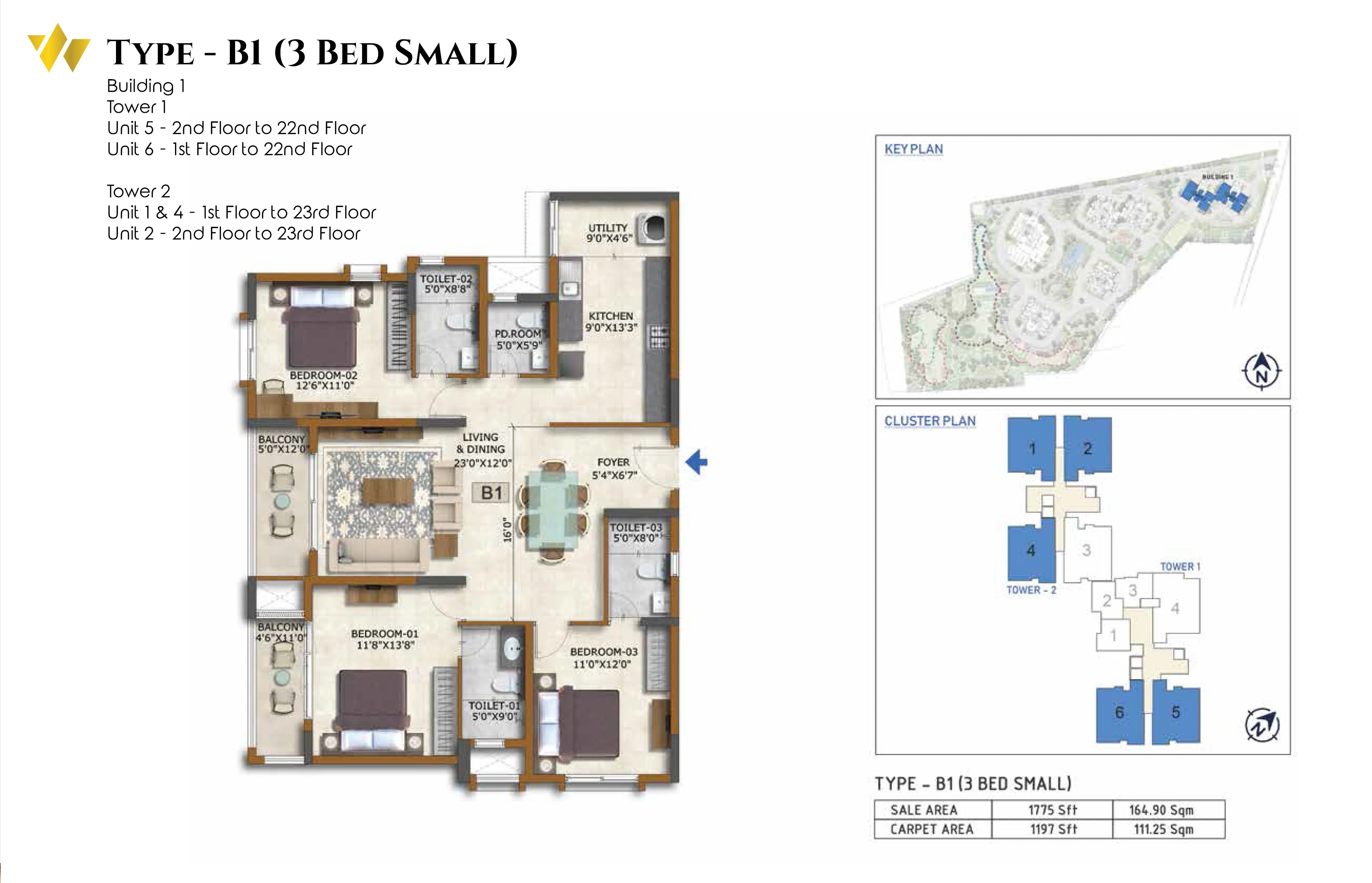 Prestige Waterford residence floor plan Pattandur Agrahara
