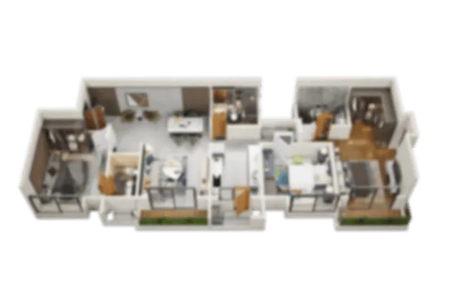 The Loft by VRise north west facing 3 BHK floor plan