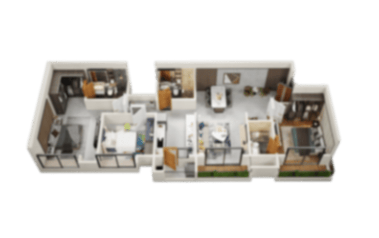The Loft by VRise north east facing 3 BHK floor plan