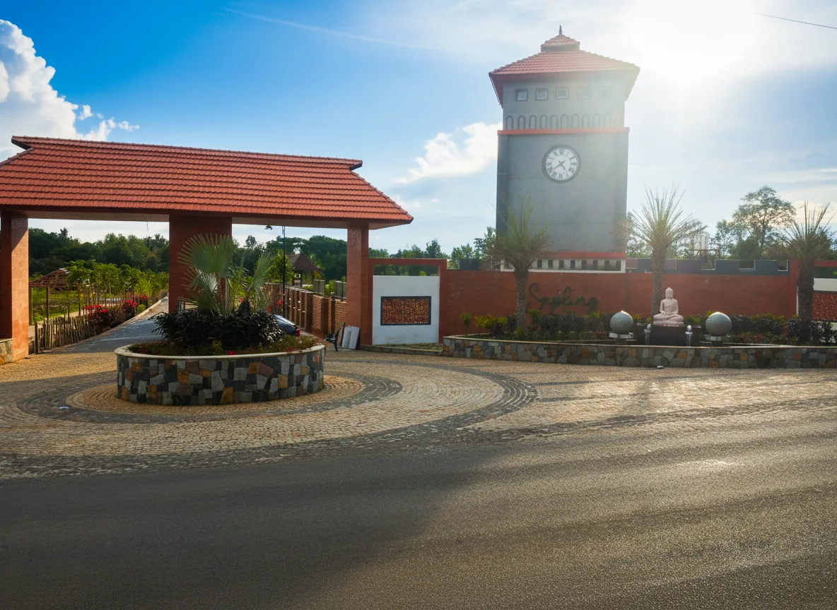 Gated entry at Saibya Sapling farm estate Doddaballapur