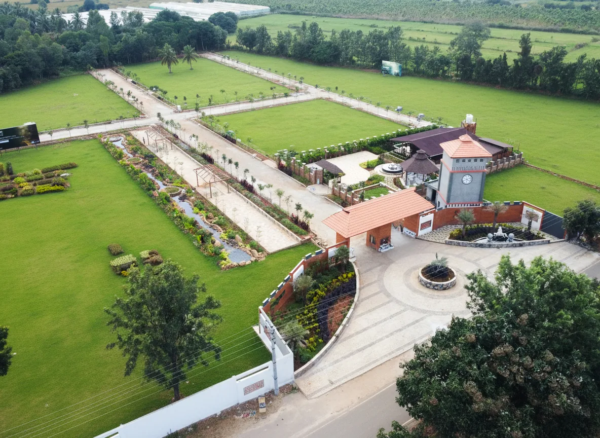 Open meadow at Saibya Sapling Doddaballapur