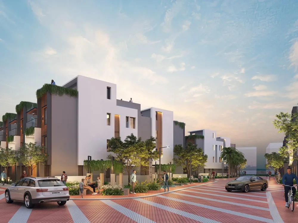 Villa exterior view at Signature One Villas Devanahalli