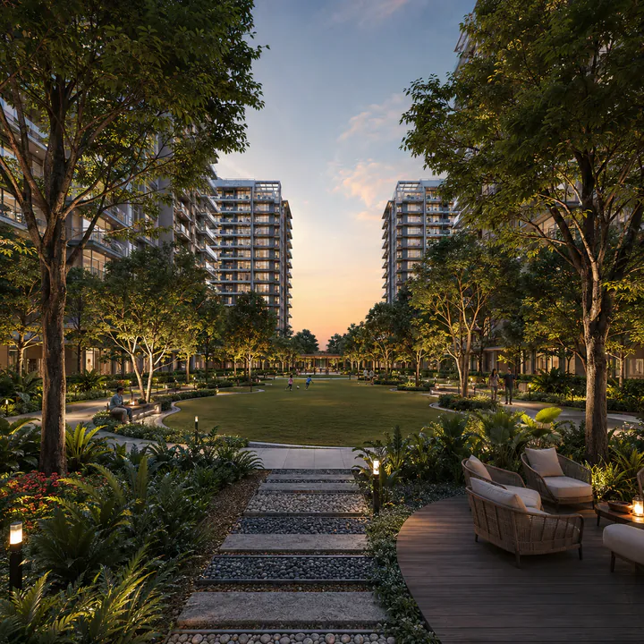 Landscaped garden at SNN Kannur Road Bellahalli Bangalore