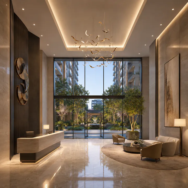 Entrance lobby at Adarsh Bellahalli Yelahanka Bangalore