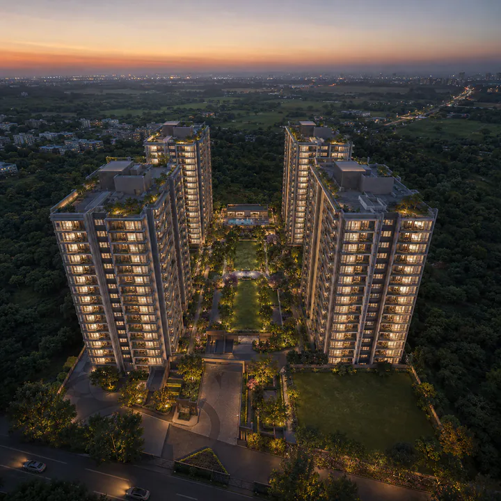 Aerial view of Adarsh Bellahalli Kogilu Yelahanka Bangalore