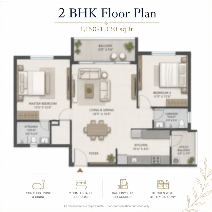 Adarsh Bellahalli 2 BHK floor plan Kogilu Yelahanka