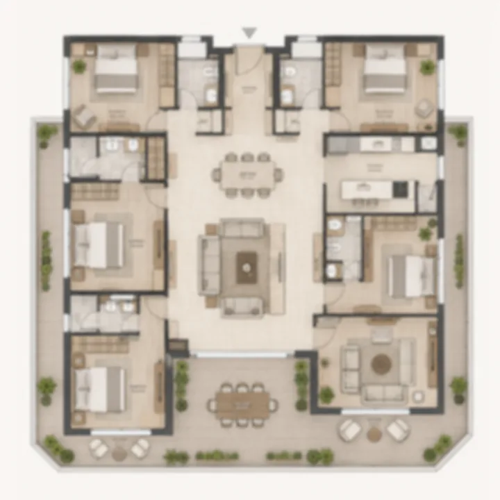 Brigade KIADB 4 BHK indicative floor plan Devanahalli