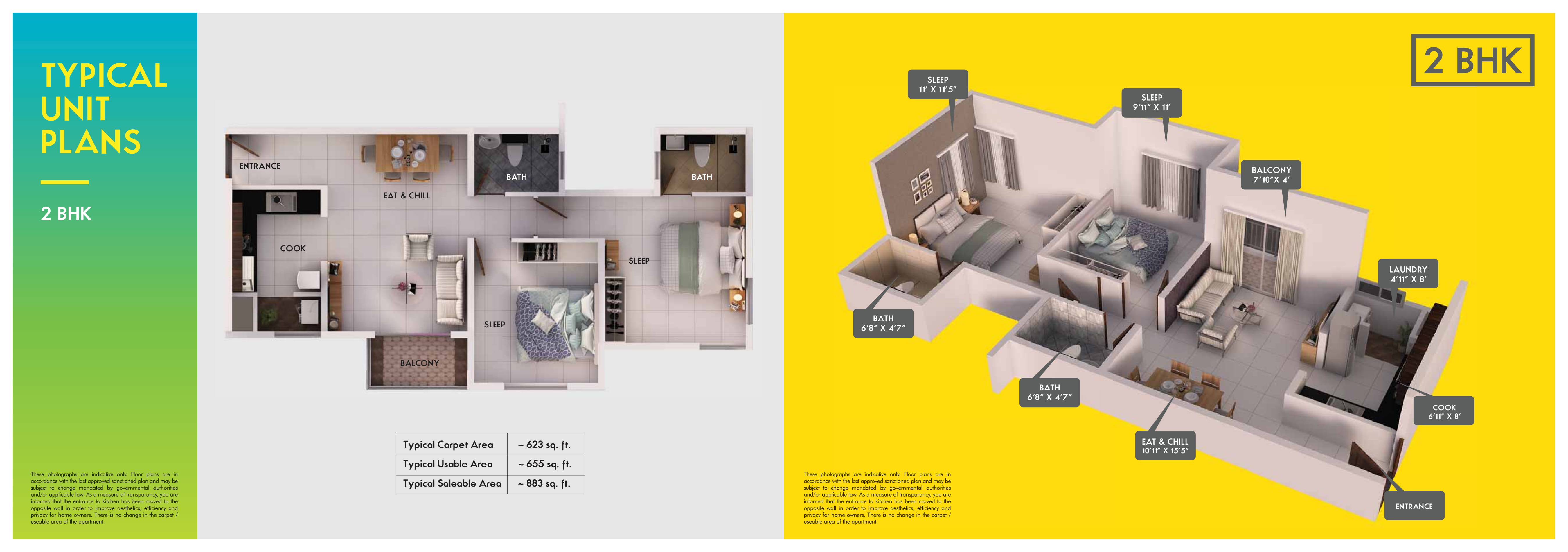 Provident Equinox Floor Plan 2 BHK
