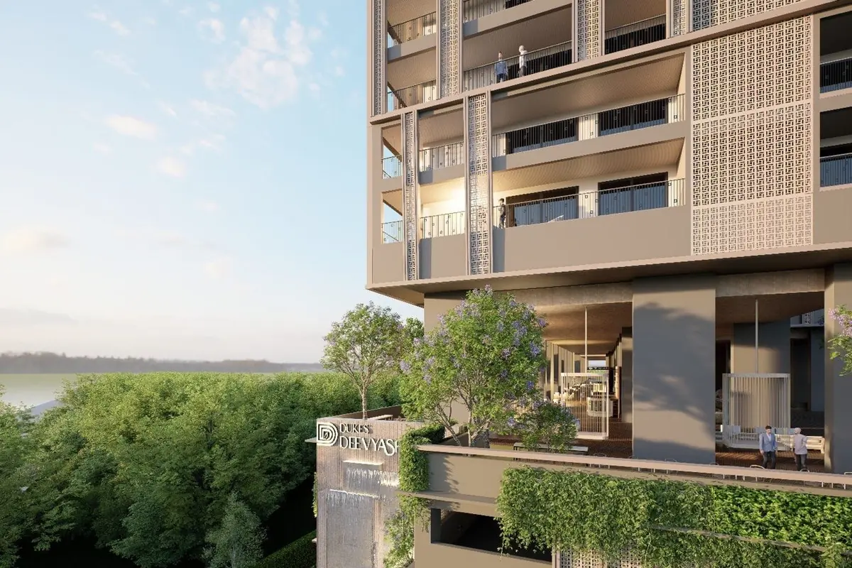 Upper floor balconies at Dukes Deevyashakti, Kokapet, artist impression