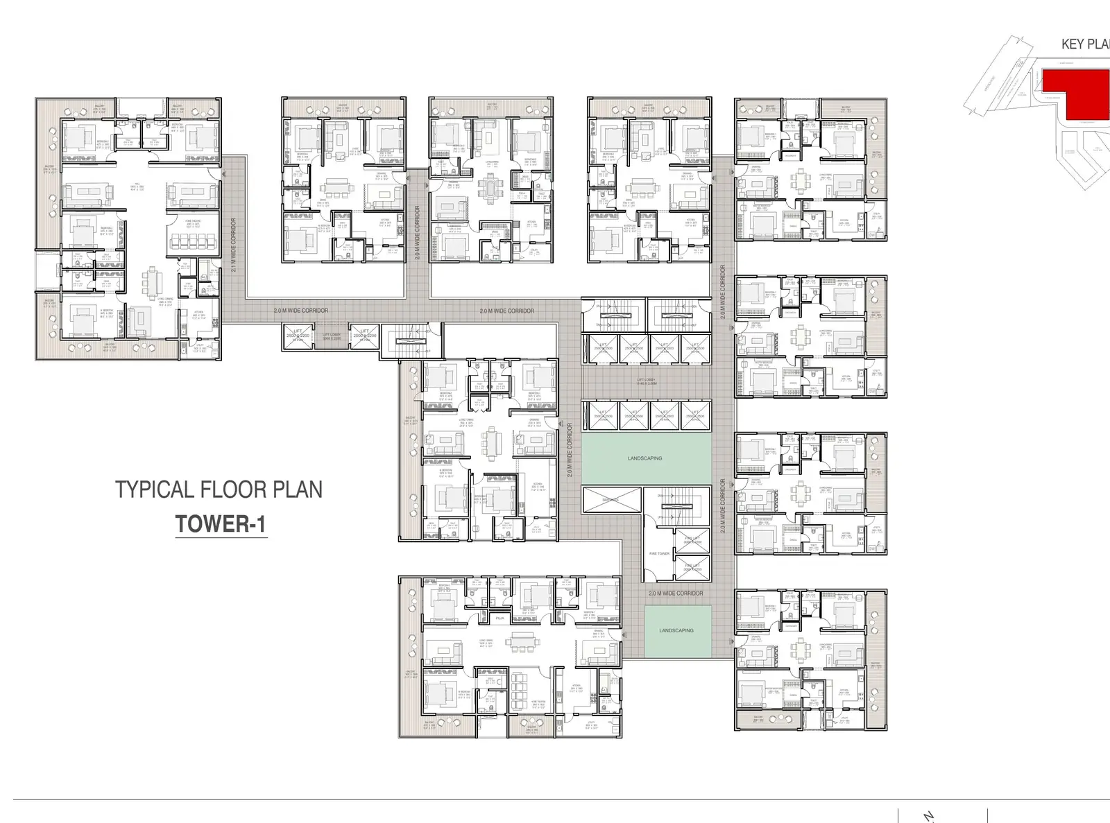 Dukes Deevyashakti tower 1 typical floor plan