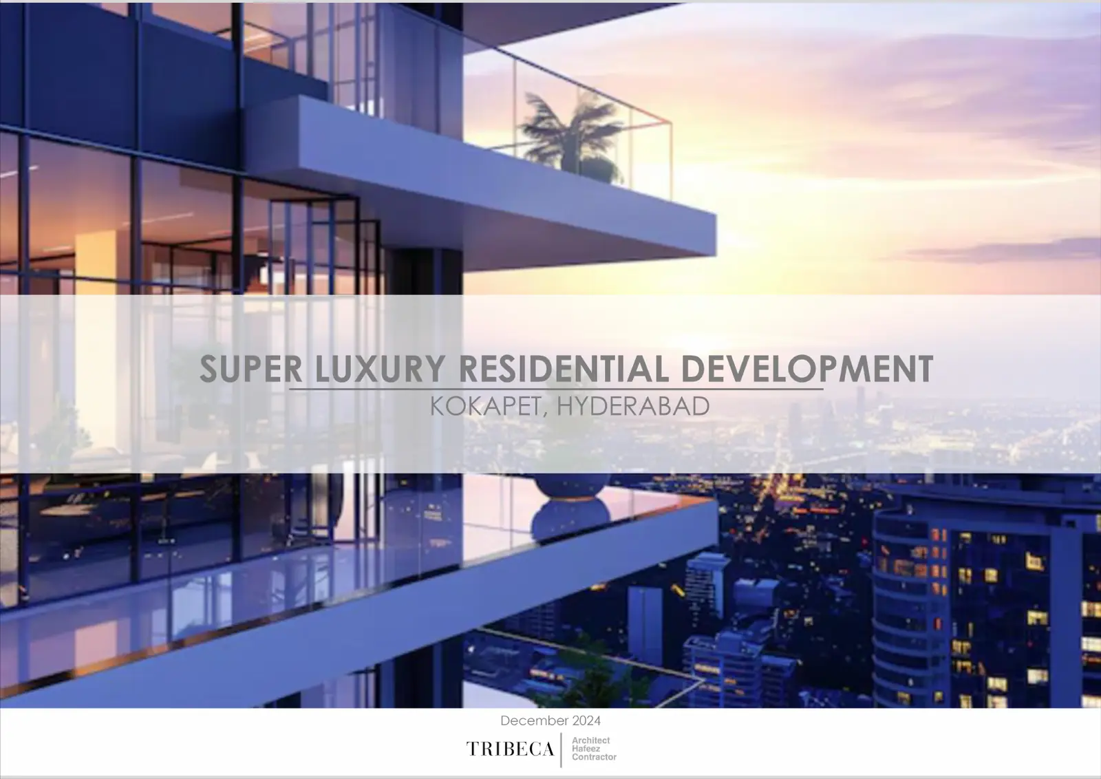 Residence deck with a skyline view at Trump Towers Hyderabad, artist impression