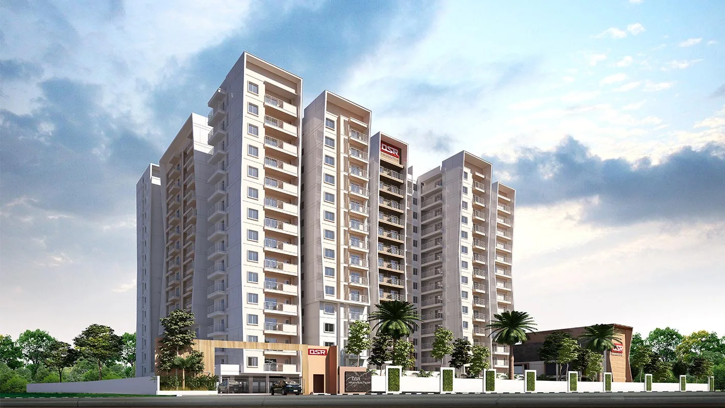 DSR The Courtyard towers seen past the entry gate, artist impression