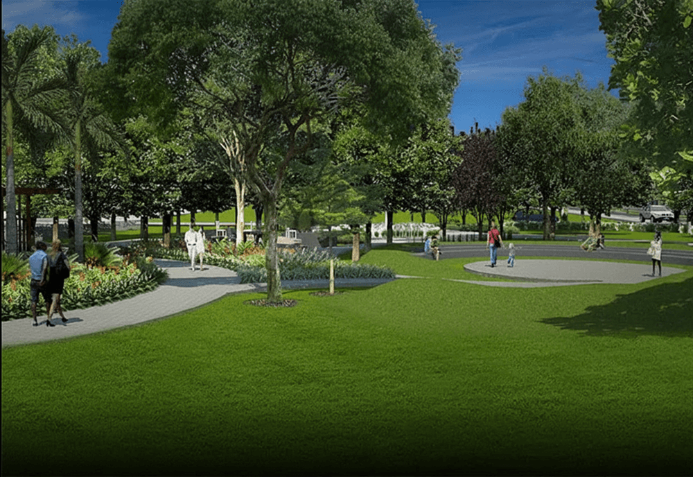 Adarsh Palm Acres jogging track and Central Park