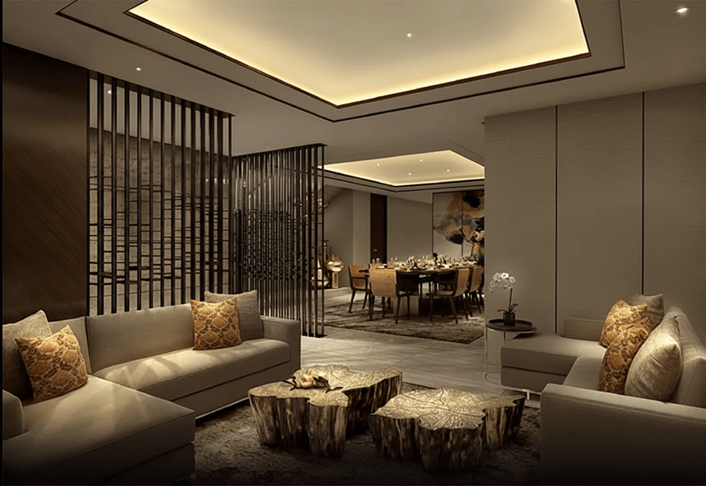 Adarsh Palm Acres villa living room
