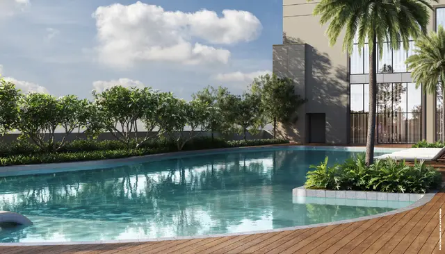 DNR Sarjapur concept render of the swimming pool deck