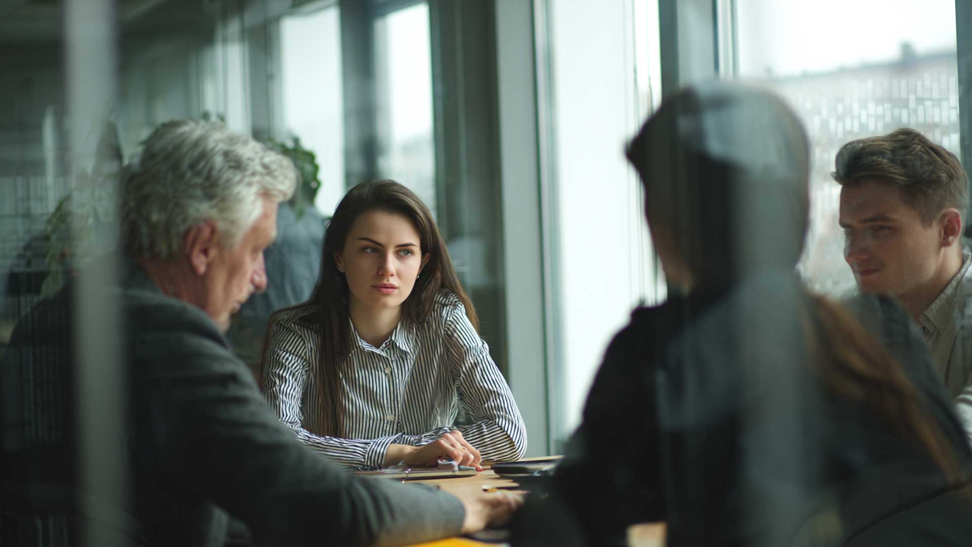 People in a meeting