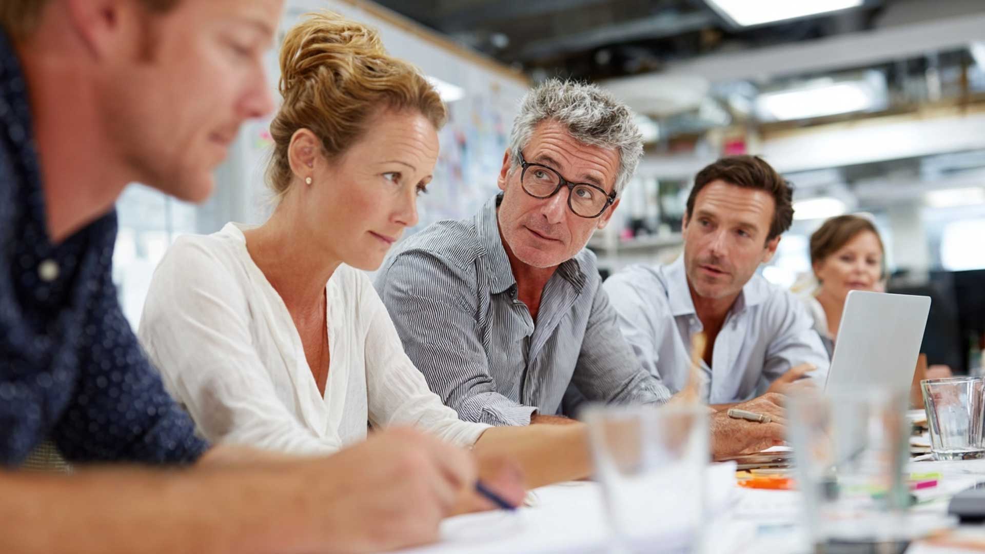 People in office