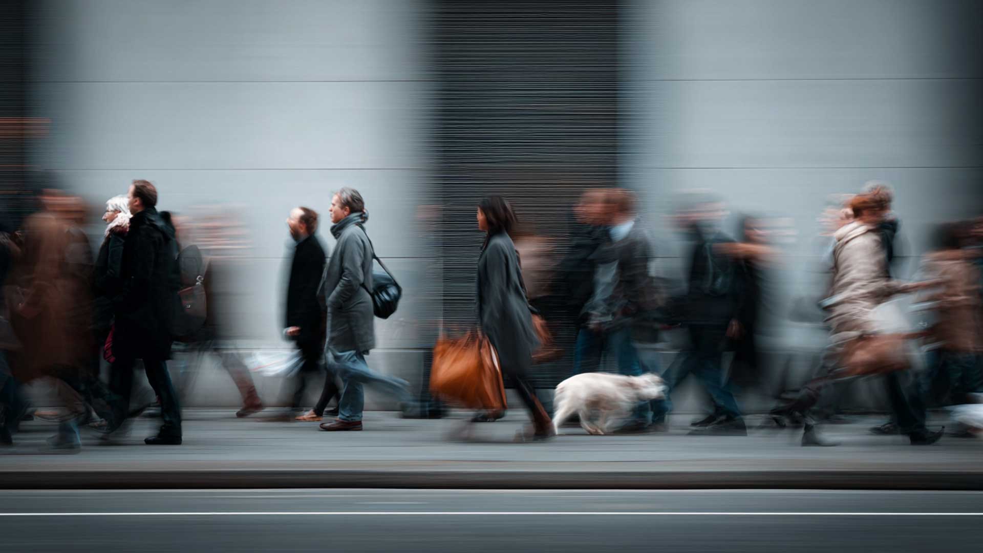People walking on street