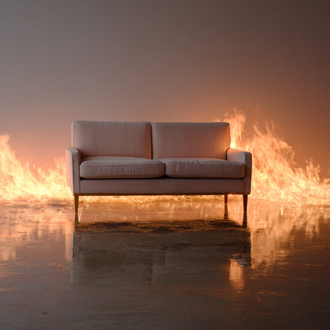 Flame retardent sofa