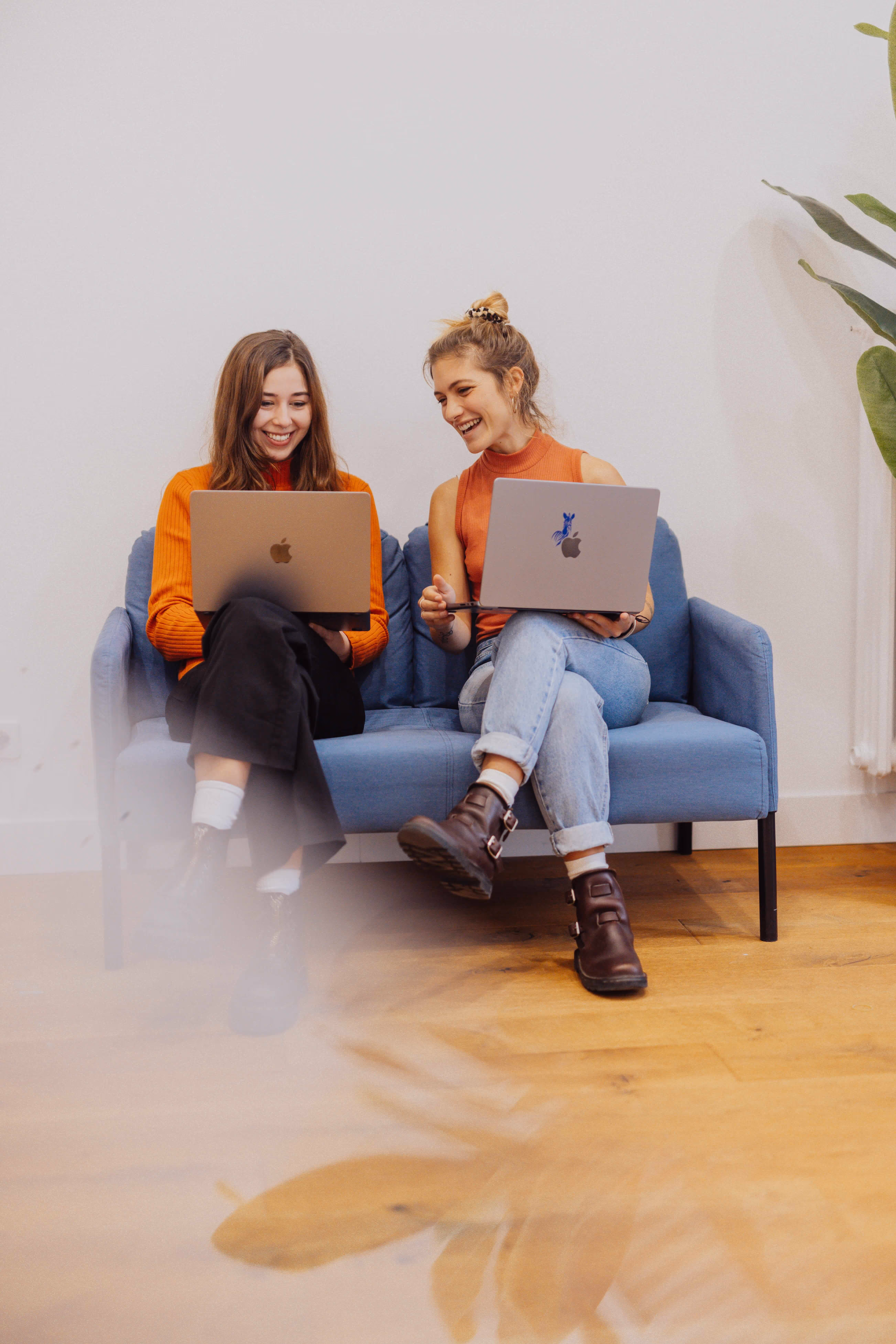 Visual Makers team members collaborating in the office