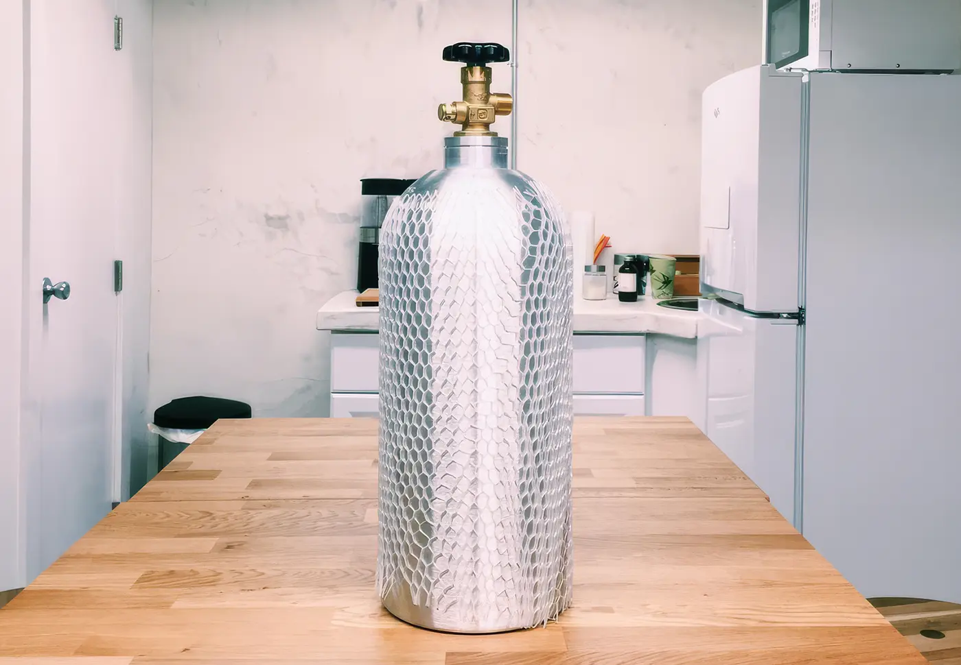Basement of Founders Workspace and a CO2 tank we used for carbonation