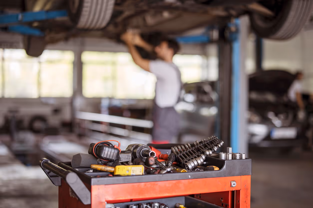 Vehicle Maintenance in auto repair shop